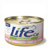 لايف كات طعام قطط رطب بنكهة التونا مع الجمبري 85 ج...