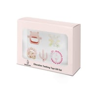 طقم عضاضة سيليكون بيبي دريم باللون الوردي