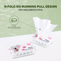 مناديل مبللة صغيرة للأطفال (8*8) 64 قطعة