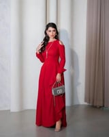 فستان سهرة احمر