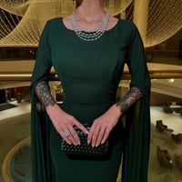 فستان الخامه كريب استرتش خامه اصليه +سحاب اصلي +كم...