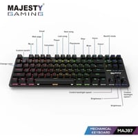 كيبورد قيمنق ميكانيكي 87 مفتاح من ماجيستي ، RGB ،...
