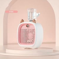 مروحة تكييف وترطيب للمكتب لون وردي