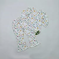 قطعتين ملابس أطفال بناتي قطني مريح