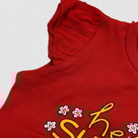 طقم اطفال من قطعتين تي شيرت وشورت بطبعة قلوب صغيرة...