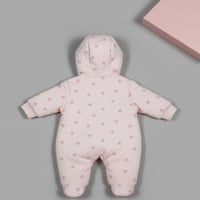 رومبر مواليد بسحاب أمامي وغطاء رأس - وردي