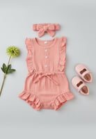 رومبر أطفال وردي مع طوق تزيين للشعر