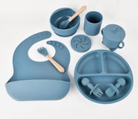 طقم تغذية للأطفال 10 قطع سيليكون – آمن، عملي ومثال...