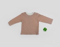 بلوزة أطفال قطنية مخططة بأكمام طويلة