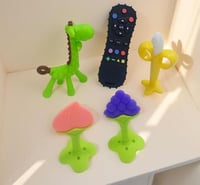 طقم عضاضات سيليكون للأطفال -تسنين الرضع 5 قطع -ريم...