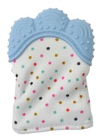 طقم عضاضات سيليكون 4 قطع قفاز -اللون ازرق