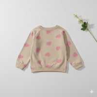 بلوزة أطفال قطنية بطبعة قلوب – قطع علوية مريحة