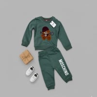 طقم ملابس أطفال مريح للارتداء اليومي - اخضر
