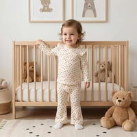 قطعتين ملابس أطفال بناتي قطني مريح