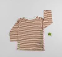 بلوزة أطفال قطنية مخططة بأكمام طويلة