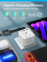 راف باور - شاحن جداري بايونير 3 مداخل طاقه ثلاثيه...