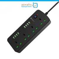 روك - توصيلة ثلاث منافذ أفياش ثلاثية و 8 منافذ USB...