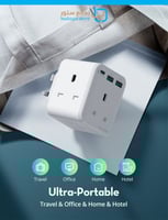 راف باور - شاحن جداري بايونير 3 مداخل طاقه ثلاثيه...