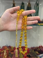 سبحة كهرمان طبيعي تراش