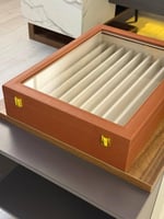 صندوق تخزين جلد فاخر للسبح