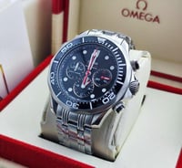 ساعة اوميغا كرونوغراف جالي بطارية مع كامل الملحقات...