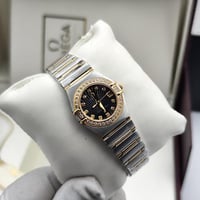 ساعة اوميغا نسائي بطارية استل ستيل بكامل الملحقات