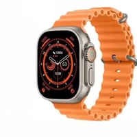 ساعة الترا لون برتقالي اطار تيتانيوم