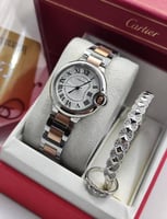 طقم كارتير بالون ساعة وسوار وخاتم نسائي استل ستيل...