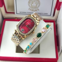 ساعة فرزاتشي مستطيل بطارية نسائي السوارة استيل ملو...