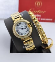 طقم كارتير بالون ساعة وسوار وخاتم نسائي استل ستيل...