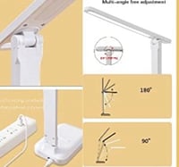 مصابيح مكتبية قابلة للتعديل مع منفذ شحن USB، مصباح...