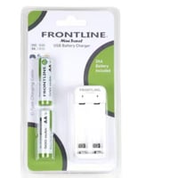 شاحن بطاريات صغير متنقل مع بطاريات وكابل شحن USB-C...