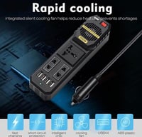 عاكس كهربائي للسيارة 200 واط - محول تيار مستمر 12...