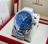 ساعة اوميغا كرونوغراف جالي بطارية مع كامل الملحقات...