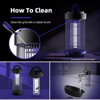 قاتل للبعوض 18 واط، صاعق حشرات مع مصباح قابل للاست...