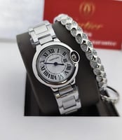 طقم كارتير بالون ساعة وسوار وخاتم نسائي استل ستيل...