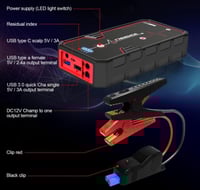 جهاز تشغيل لبطارية السيارة محمول بذروة 2000 امبير،...
