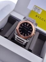 ساعة ماركة بولغاري استل ستيل مع كامل ملحقاتها