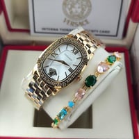 ساعة فرزاتشي مستطيل بطارية نسائي السوارة استيل ملو...