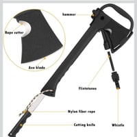 مجموعة فأس يدوية للتخييم في الهواء الطلق مع سكين ش...