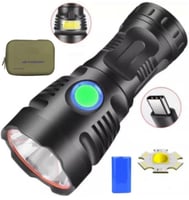 كشاف يدوي قوي جدا معا مدى 2000 متر معا فانوس جانبي...