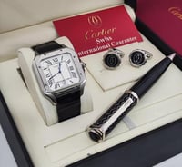 طقم كارتير ساعة وقلم وكبك مع كامل الملحقات