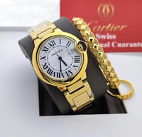 طقم كارتير بالون ساعة وسوار وخاتم نسائي استل ستيل...