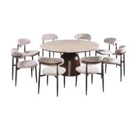 طقم طاولة طعام "أورورا" الدائرية 8كرسي