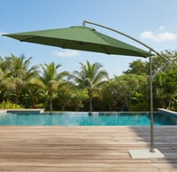 مظلة خارجية جانبية دائرية لون أخضر