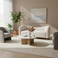 كنب بوكلية بتصميم منحني