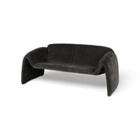 كنبة "أوريانا" الانسيابية المخملية لون بيج غامق