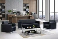 كنب مكتبي جلدي فاخر