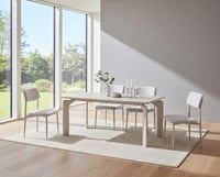 طقم طاولة طعام "سكاي لاين" رخامي بـ 6كراسي مخمل لو...