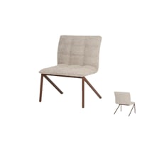 كرسي جلوس "لاونج" مودرن بقاعدة معدنية متقاطعة.